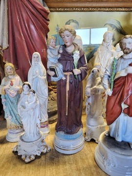 Figurka z porcelany biskwitowej Święty Antoni 