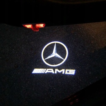 Projektor LED Mercedes AMG logo do auta 4szt.