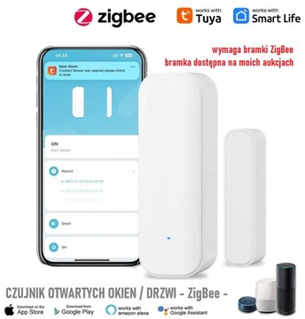 Czujnik otwartych okien drzwi ZigBee alarm 19JWZ