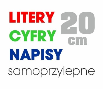 Litery, Cyfry i Napisy samoprzylepne wodoodporone!