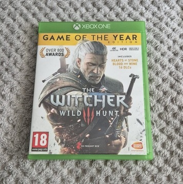 WIEDŹMIN 3: DZIKI GON GOTY - W PUDEŁKU NA XBOX ONE, STAN IDEALNY