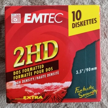 Dyskietki 3,5" EMTEC 2HD, 9 sztuk