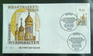 FDC Niemcy 1993 Rollenmarken serie