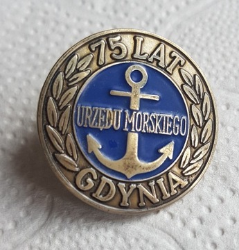 Odznaka  75 lat Urzędu Morskiego Gdynia