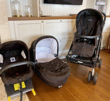 Wózek Peg Perego 3w1 + baza isofix