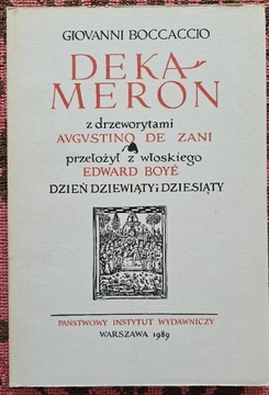 DEKAMERON - DZIEŃ Dziewiąty i Dziesiąty,PIW 1989r.