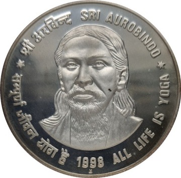 Indie 100 rupees 1998, Ag KM#292