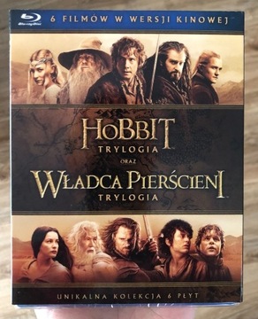 Hobbit trylogia + Władca Pierścieni trylogia 6 BD