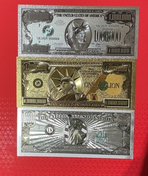 Banknoty Pozłacane Statua Wolności