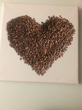 Fotoobraz 40x40 cm Serce z kawy