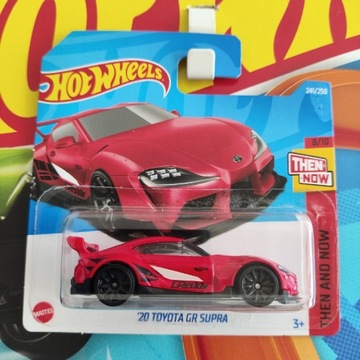 Resorak Hot Wheels 20 Toyota GR Supra HCT62 #241 Then And Now 8/10 Mattel 