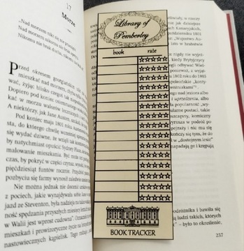 19x6 book tracker do książek Jane Austen +naklejki
