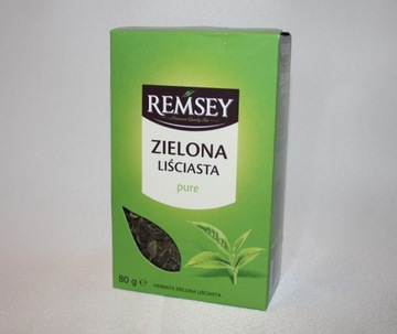 Remsey herbata zielona liściasta pure 80g