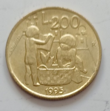 San Marino - 200 lira - 1995r. 
