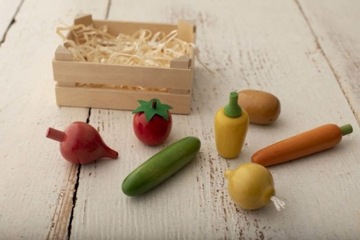 Warzywa. Zabawki drewniane Montessori. Produkt PL