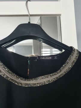 Czarna elegancka bluzka ZARA r.XL 