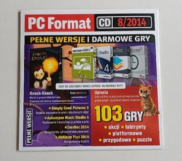 PC Format 8/2014 płyta CD z grami retro 