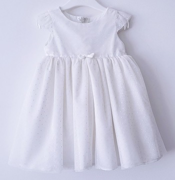 Piękna biała tiulowa sukienka Smyk Cool Club 86
