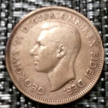 Anglia Jerzy VI Half Penny 1950 brąz