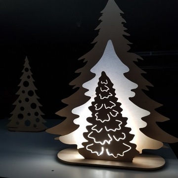 Choinka drewniana 3D/sztuczna/dekor świąteczne