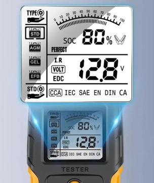 Cyfrowy tester akumulatora 12V 24V 3-200Ah GEL AGM