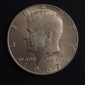 USA, Half Dollar Kennedy, rok 1967, Ag 0,400