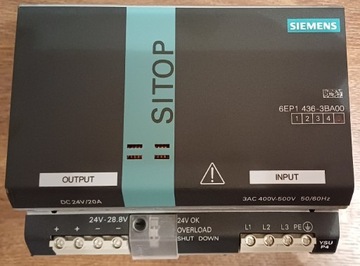 Zasilacz Siemens Sitop 6EP1436-3BA00 400V/24VDC20A