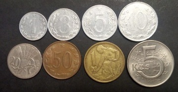 2 Zestaw monet Czechosłowacja