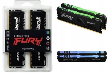 Pamięć RAM KINGSTON DDR4 16GB (2*8GB) 3200Mhz CL16 Fury Beast Black RGB