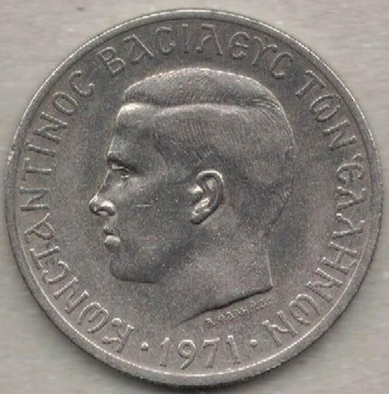 Grecja 5 drachm 1971 27,5 mm