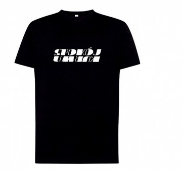 XL - "spokój k urwa" koszulka asertywna CZARNA 