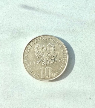 Moneta 10 złotych 1977 Bolesław Prus