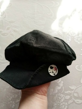 Czarny kaszkiet dziewczęcy Cubus punk czapka