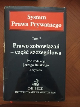 System Prawa Cywilnego Prawo Zobowiązań Tom 7 