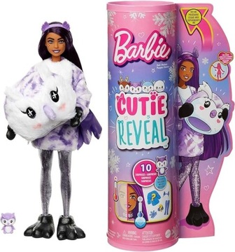 Barbie Cutie Reveal Seria Zimowa Kraina Lalka z ko