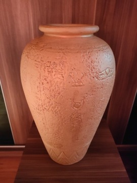 Stylowy gipsowy wazon dekoracyjny egipski 57cm