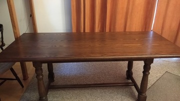 Stół z drewna litego do salonu prostokątny 200x88