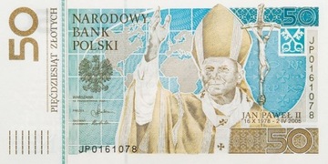 Banknot 50 zł Jan Paweł II + folder