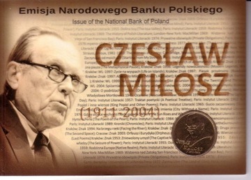 blister 2 zł 2011 Czesław Miłosz 