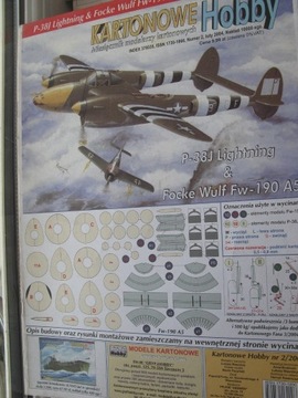 KARTONOWE HOBBY 2/2004 P-38J LIGHTNING