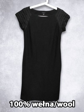 Sukienka czarna wełniana krótka  Ann Taylor