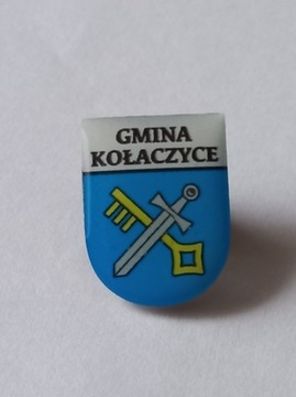 Herb gmina Kołaczyce przypinka pin odznaka wpinka