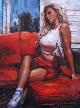 Vasilevich Alexander "Model" 30x40 Obraz olejny