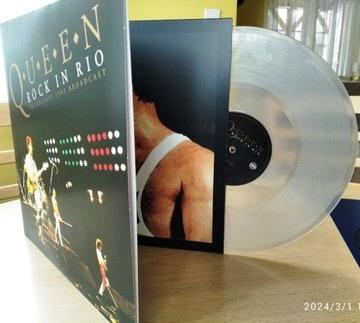 QUEEN ROCK in RIO 2LP transparentne nowe