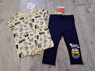 T-shirt + getry/legginsy - Minionki - rozm 110