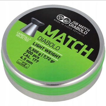 Śrut JSB Green Match Light Weight 4.49mm, 0.500g