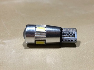 Żarówki LED W5W T10 6SMD 5630 Canbus z soczewkami