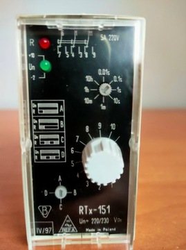 Przekaźnik czasowy RTx 151 DC/AC 230V 0,01s-100h