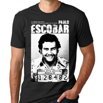 Koszulka tshirt L czarna pablo escobar mafia