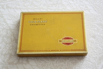 Metalowe pudełko po papierosach Gold Flake Willsa